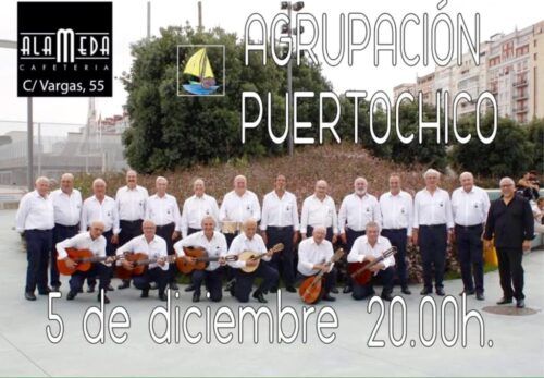 Jueves 5 diciembre, 20.00 Agrupación Puertochico en la Cafetería Alameda