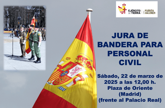 Defensa organiza una Jura de Bandera para personal civil en la Plaza de Oriente de Madrid Defensa organiza una Jura de Bandera para personal civil en la Plaza de Oriente de Madrid