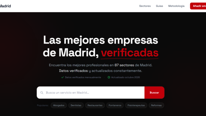Los mejores directorios de empresas en Madrid